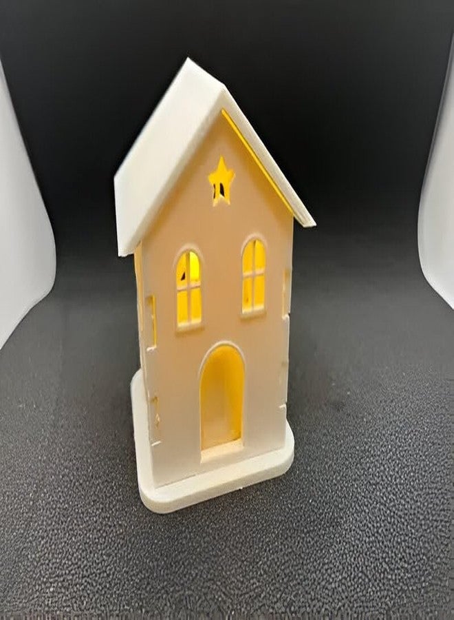 Beoals 3D DIY House Puzzle with LED Light, White Assembly Kit - Image 5